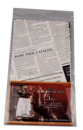 パール金属 【T】ラフィネ 耐油紙お菓子袋（英字）5枚入【D-6223】