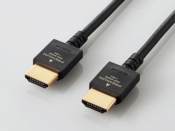 ELECOM ���쥳�� HDMI�����֥�/Premium/���餫/1.0m/�֥�å� (DH-HDP14EY10BK)