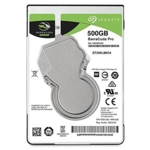 SEAGATE Guardian BarraCuda Proシリーズ 2.5インチ内蔵HDD 500GB SATA6.0Gb/s 7200rpm 128MB(ST500LM034) SEAGATE Guardian BarraCuda Proシリーズ 2.5インチ内蔵HDD 500GB SATA6.0Gb/s 7200rpm 128MB(ST500LM034)