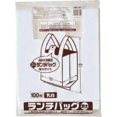 ジャパックス ランチバッグ エコタイプ 特大 乳白 RBF30 1パック(100枚)