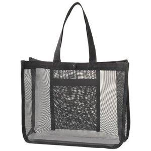 オリジナル TANOSEE メッシュバッグ A4 黒 1個