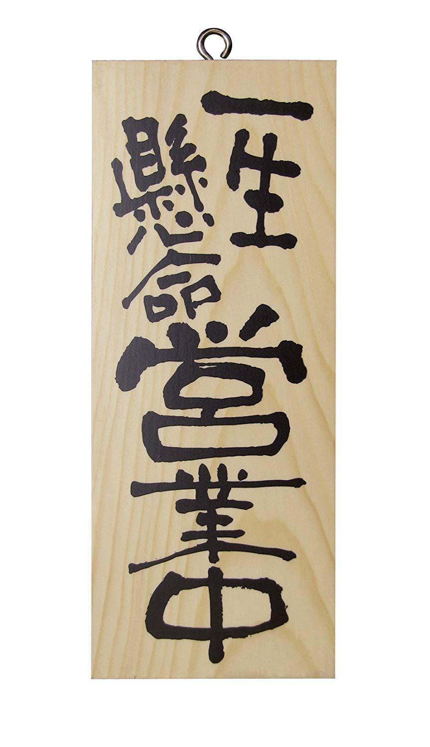 NOBORIYA のぼり屋 E木製サイン 2583 小 一生懸命営業中/明日からまたがんばります (1288941)
