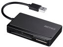 BUFFALO バッファロー BSCR300U2BK USB2.0 マルチカードリーダー ケーブル収納 ブラック(BSCR300U2BK)