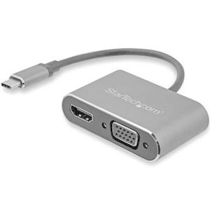 STARTECH.COM USB-C - VGA/HDMIアダプタ 4K/30Hz対応 CDP2HDVGA(CDP2HDVGA)