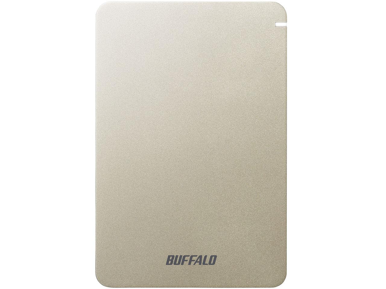 BUFFALO バッファロー USB3.1(Gen.1)対応 耐衝撃ポータブルHDD 1TB ゴールド(HD-PGF1.0U3-GLA)