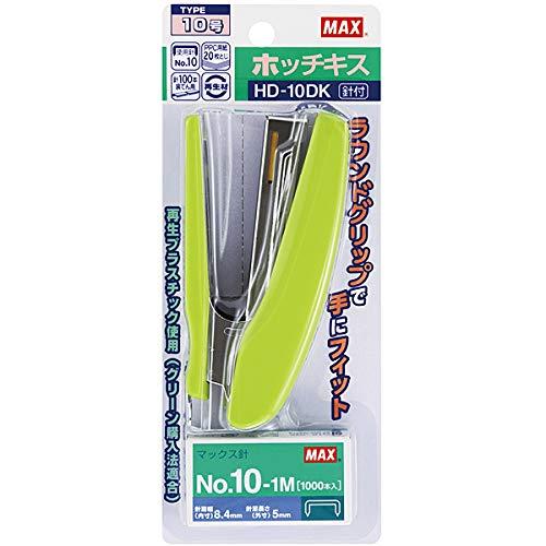 マックス ホッチキス 針付 ライトグリーン(HD-10DK/LG)