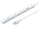 SANWASUPPLY サンワサプライ スリムタップUSB充電機能付き 品番:TAP-SLIM8U-3