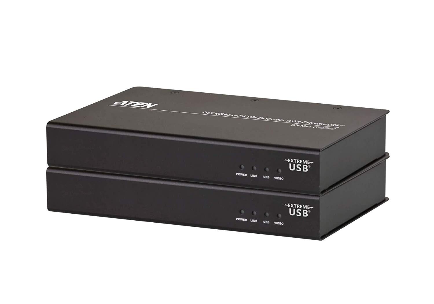 ATEN KVMエクステンダー USB/DVI対応(1.920×1.200@100m)(HDBaseT class A、ExtremeUSB対応)