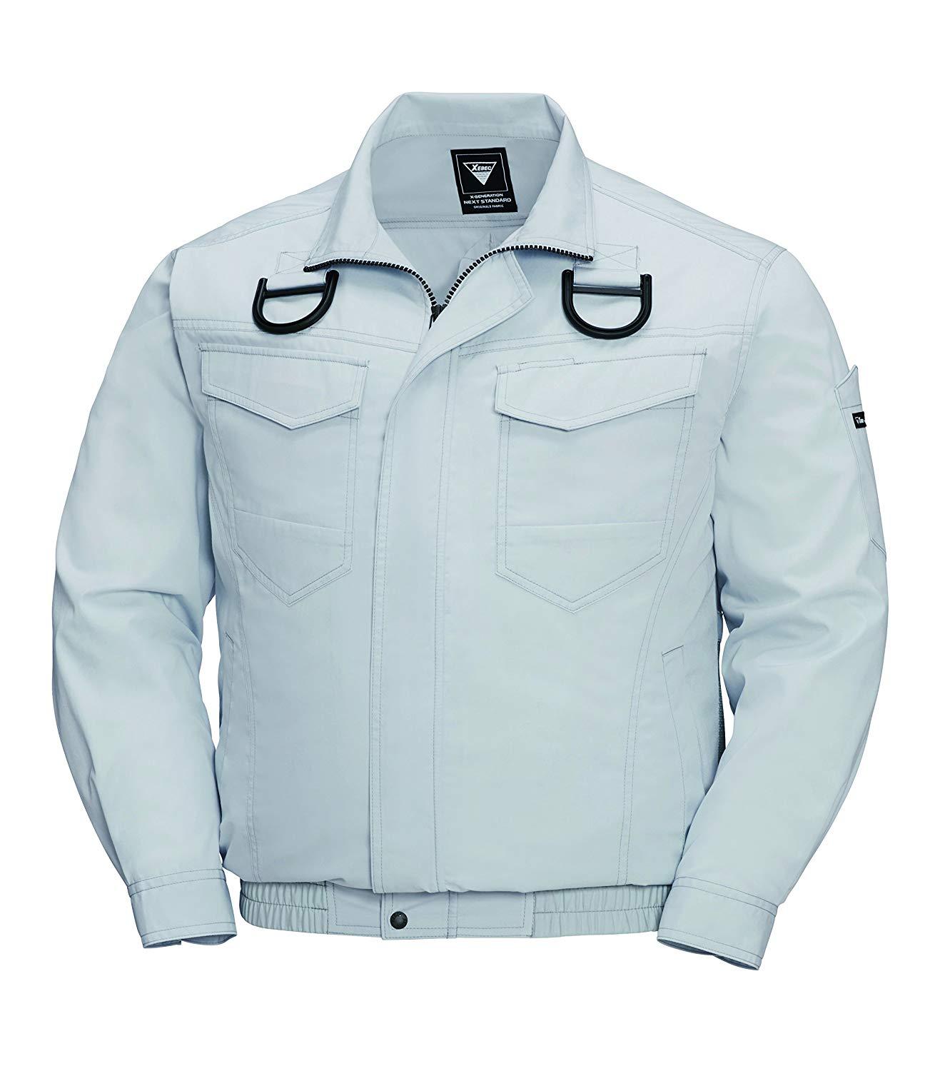 XEBEC ジーベック 空調服長袖ブルゾン(ハーネス対応) XE98101 22 シルバーグレー M