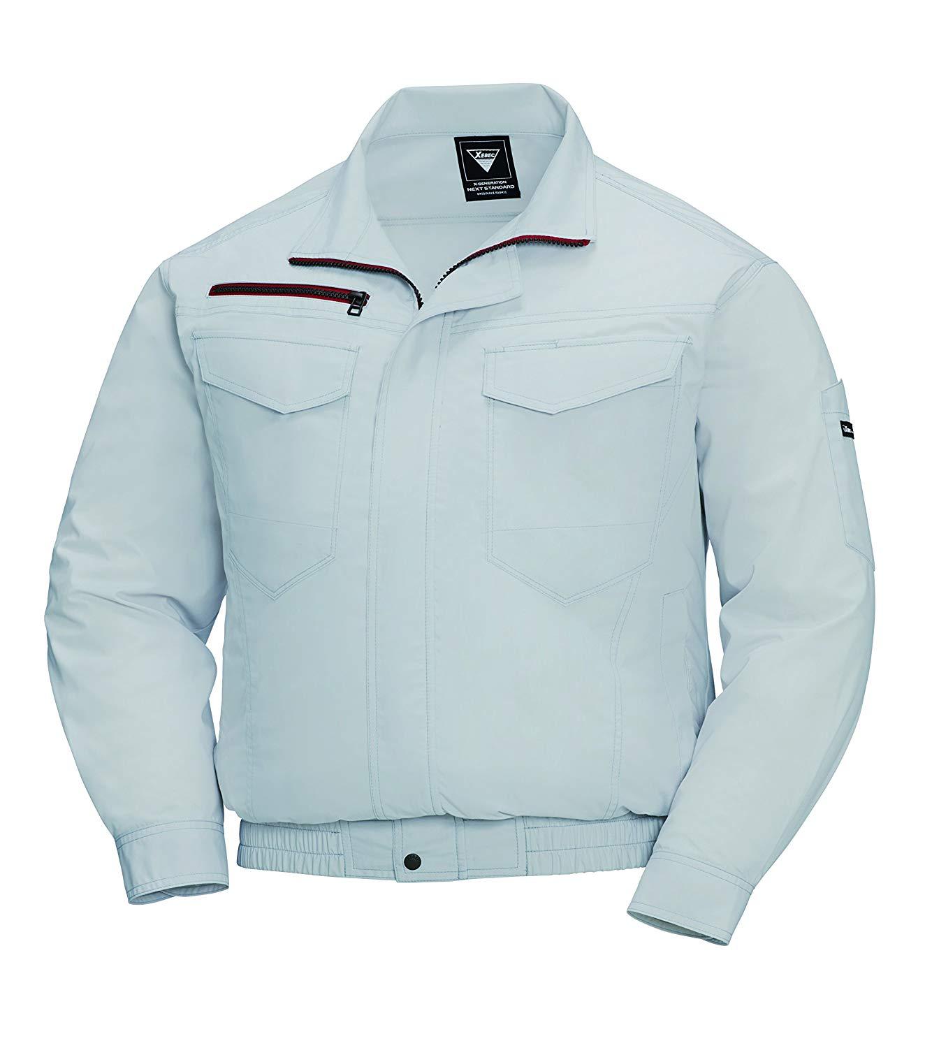 Rakuten - XEBEC ジーベック 空調服長袖ブルゾン XE98001 22 シルバーグレー LL
