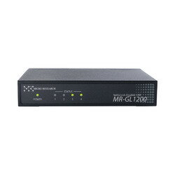 マイクロリサーチ MR-GL1200 NetGenesis GigaLink1200 有線ルーター 10BASE-T(10Mbps)/100BASE-TX(100Mbps)/1000BASE-T(1000Mbps) 4ポート UPnP