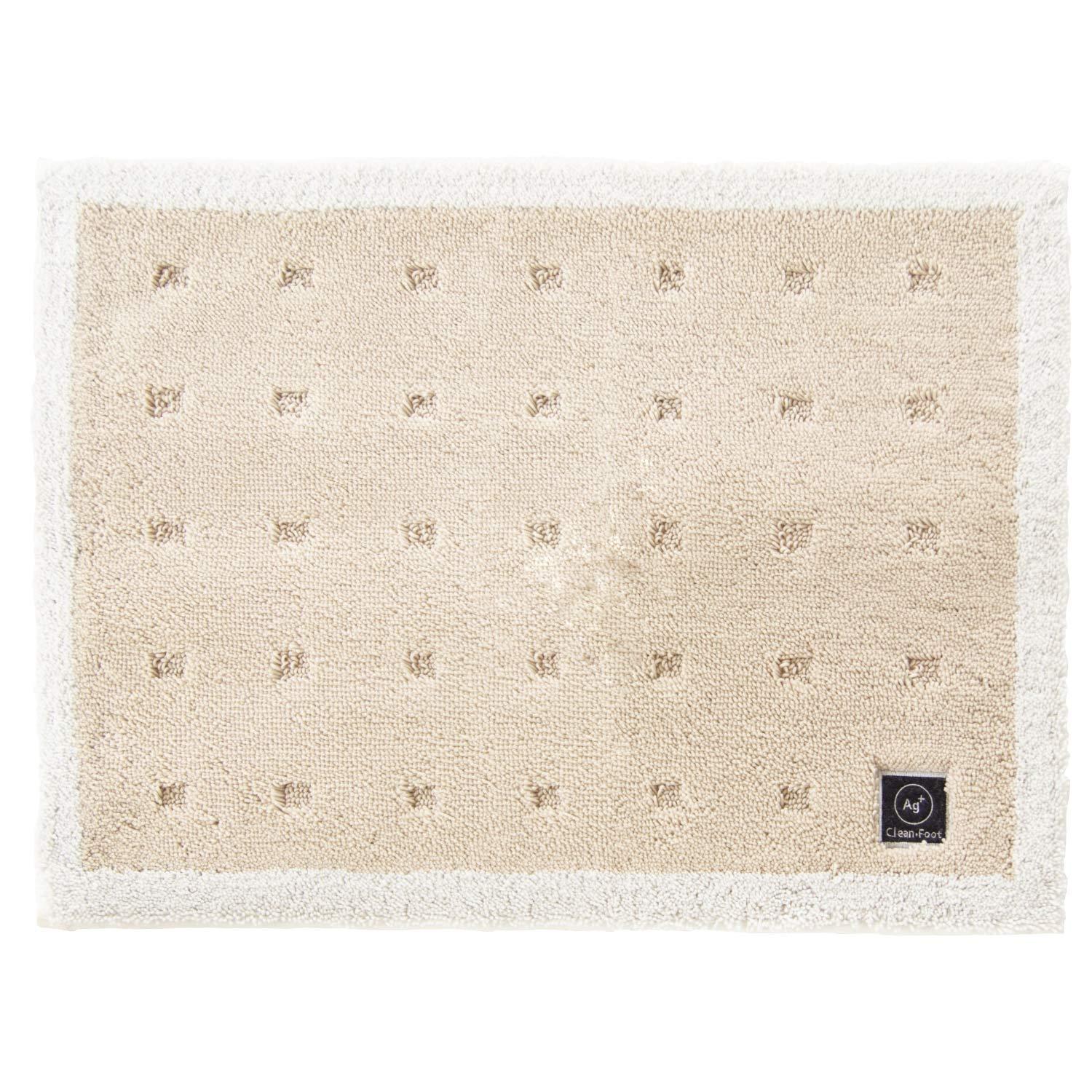 オカ 乾度良好Ag+ クリーンフット バスマット 45×60cm ベージュ 1枚