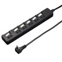 YAZAWA ヤザワ ヤザワ H8KS662BK 雷ガード付6個口節電タップ 2m ブラック(H8KS662BK)