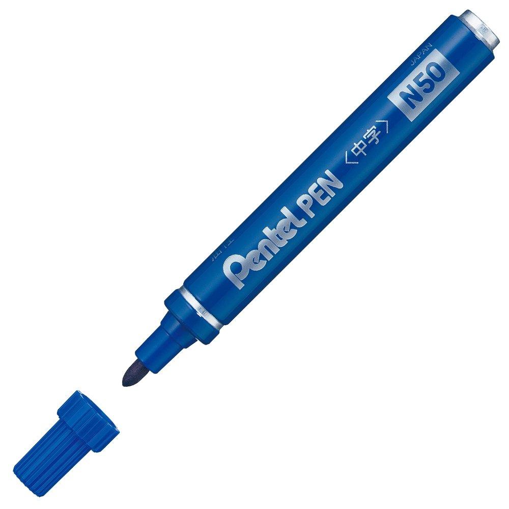 油性染料ペン ぺんてるペン 青 10本入 N50-CD