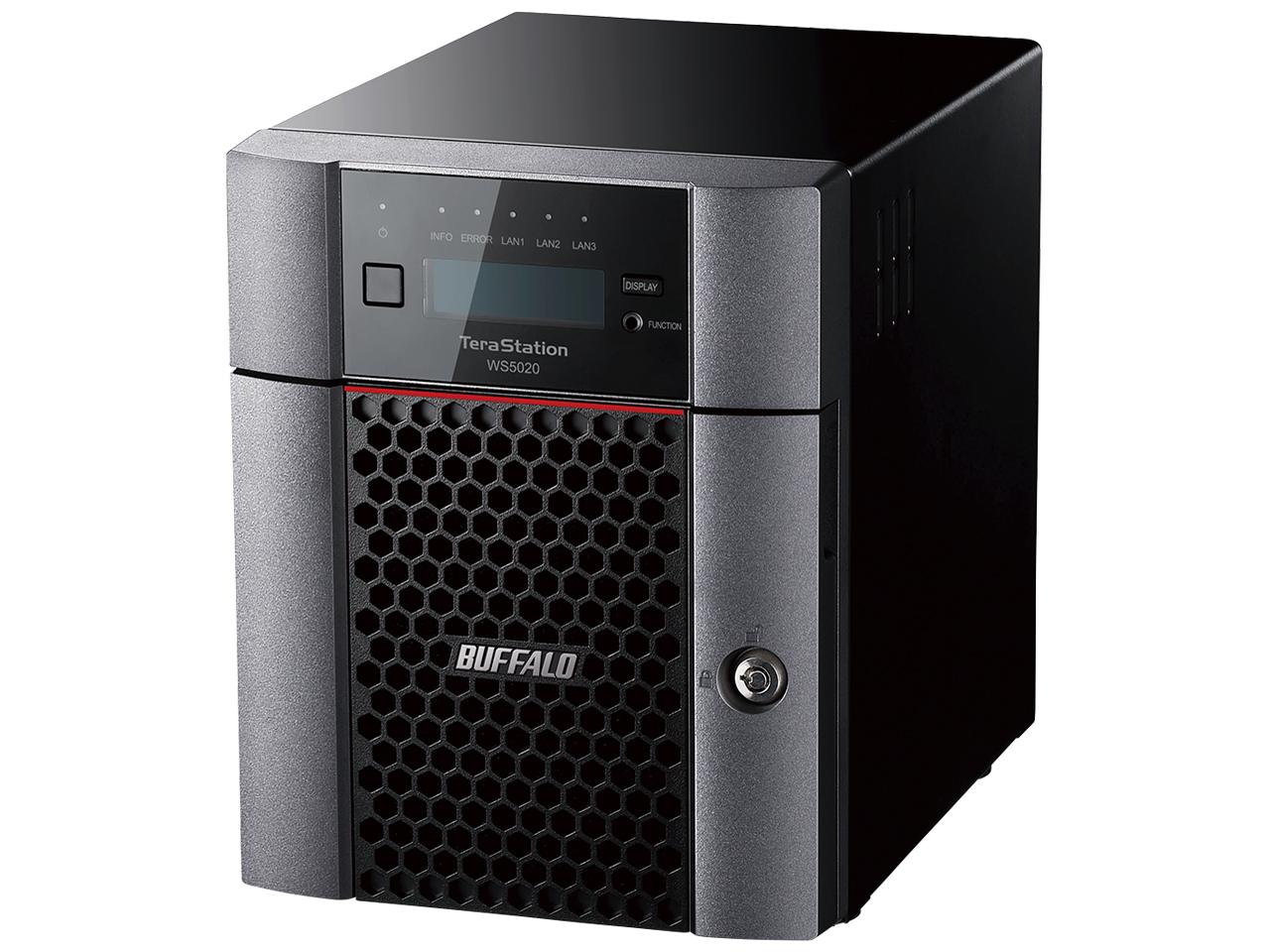 BUFFALO バッファロー Windows　Server　IoT　2019　for　Storage　Workgroup　Edition搭載　4ベイデスクトップNAS　24TB WS5420DN24W9 1個