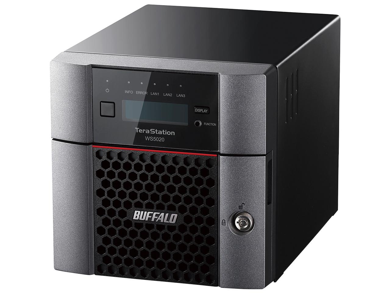 BUFFALO バッファロー Windows　Server　IoT　2019　for　Storage　Workgroup　Edition搭載　2ベイデスクトップNAS　4TB WS5220DN04W9 1個