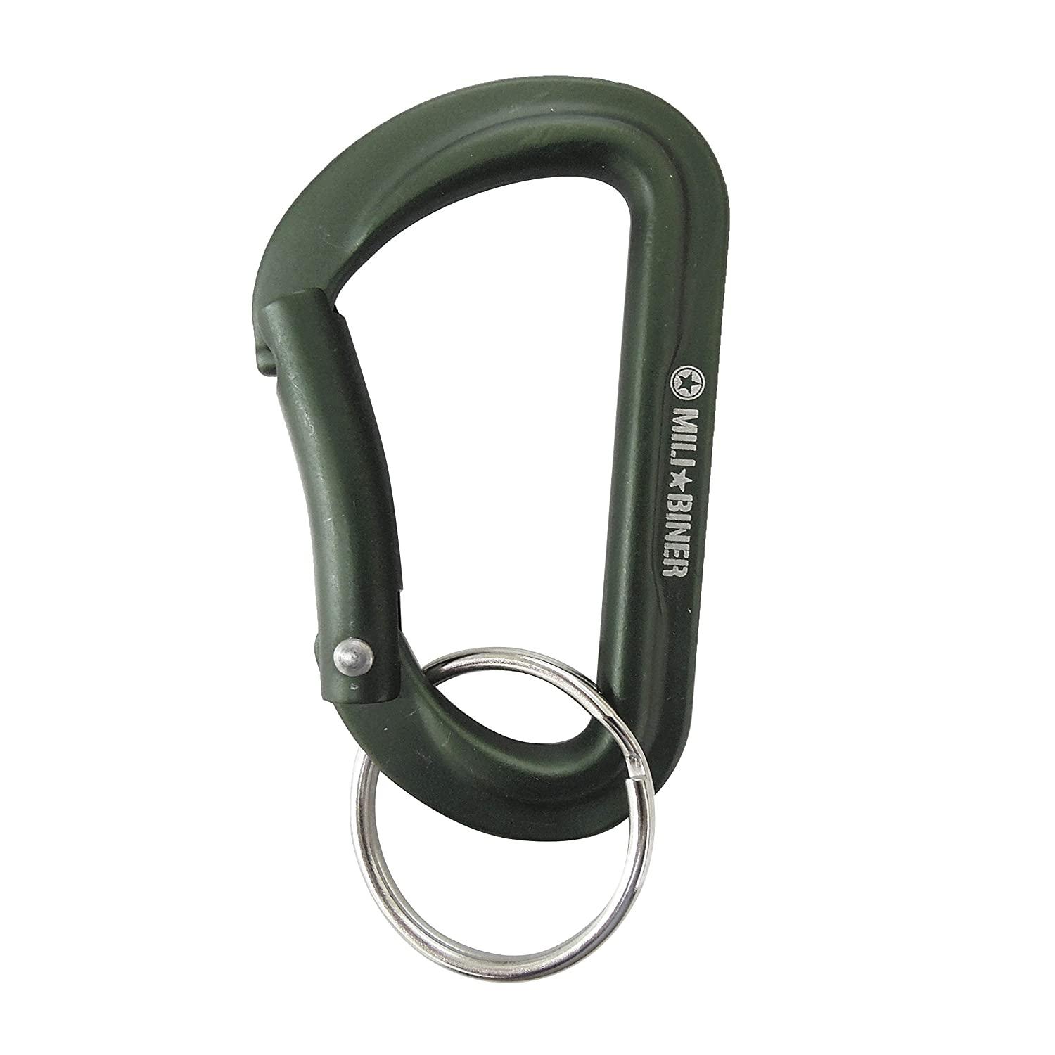 中林製作所 MILI BINER ミリタリーカラビナ 6mm グリーン