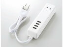 ELECOM エレコム USBタップ/USBメス×4/AC×2/ケーブル60cm/3.4A/ホワイト(MOT-U11-2406WH)