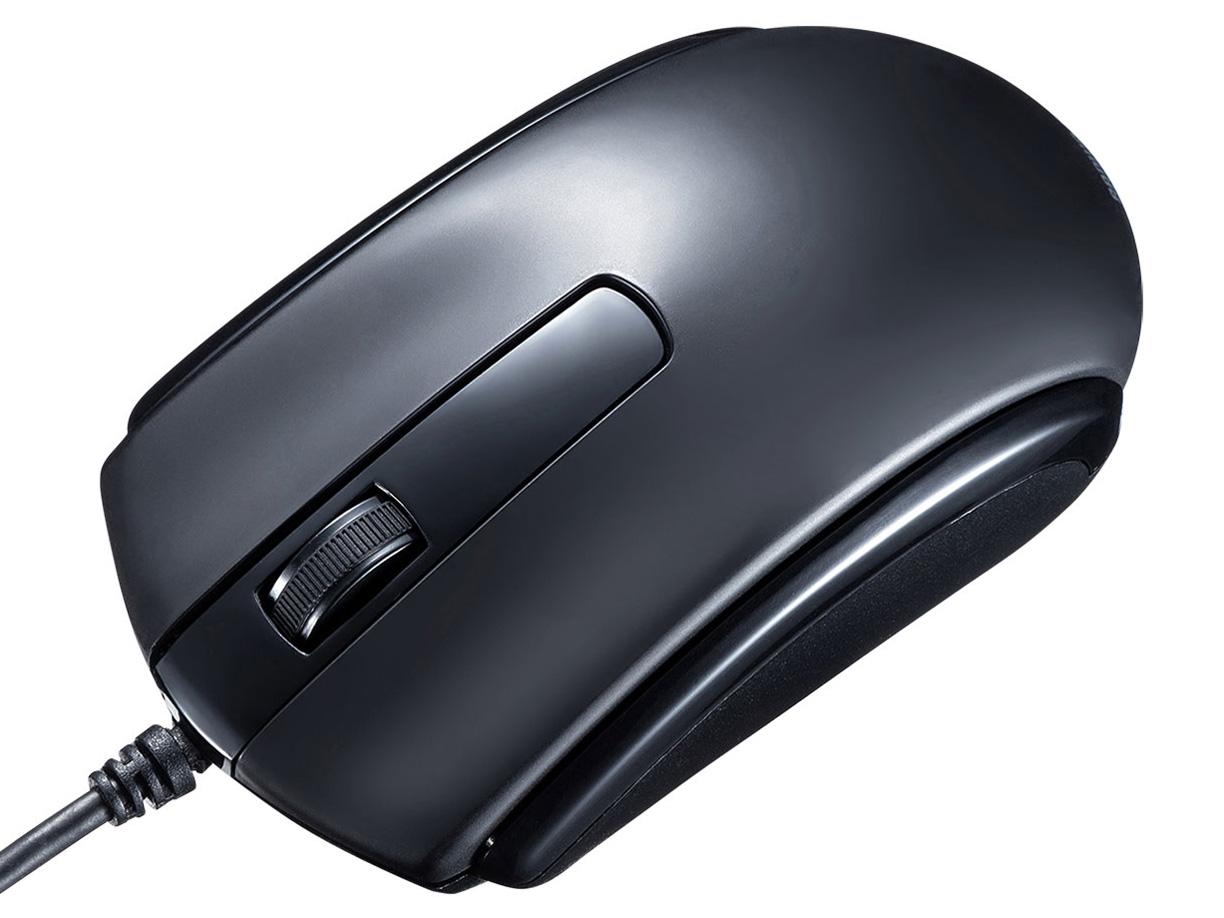 SANWASUPPLY サンワサプライ 有線Type-CブルーLEDマウス ブラック MA-BLC158BK