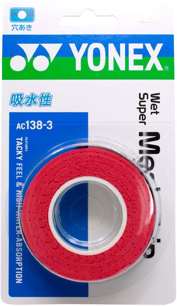YONEX ヨネックス ヨネックス　ウエットスーパーメッシュグリップ　品番：AC1383　カラー：ワインレッド（037）