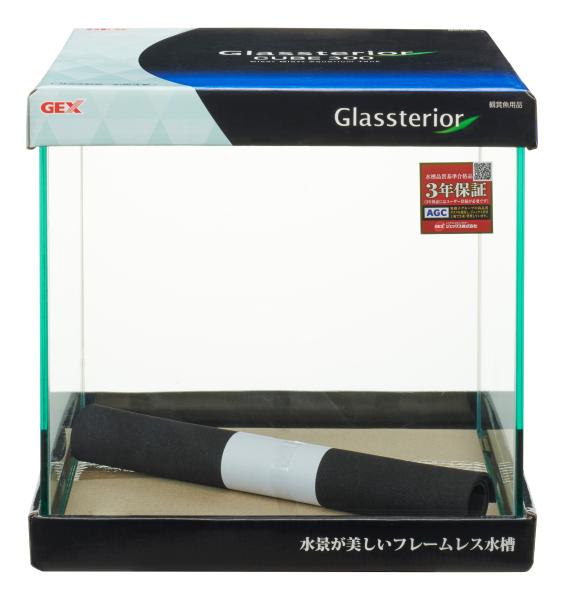 GEX(ジェックス) グラステリア300キューブ フレームレス水槽 ガラスフタ付 W30×D30×H ...