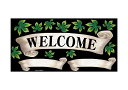 のぼり屋工房 デコレーションシール(ワンピースワイド) リボン WELCOME 白 69651 (1384267)