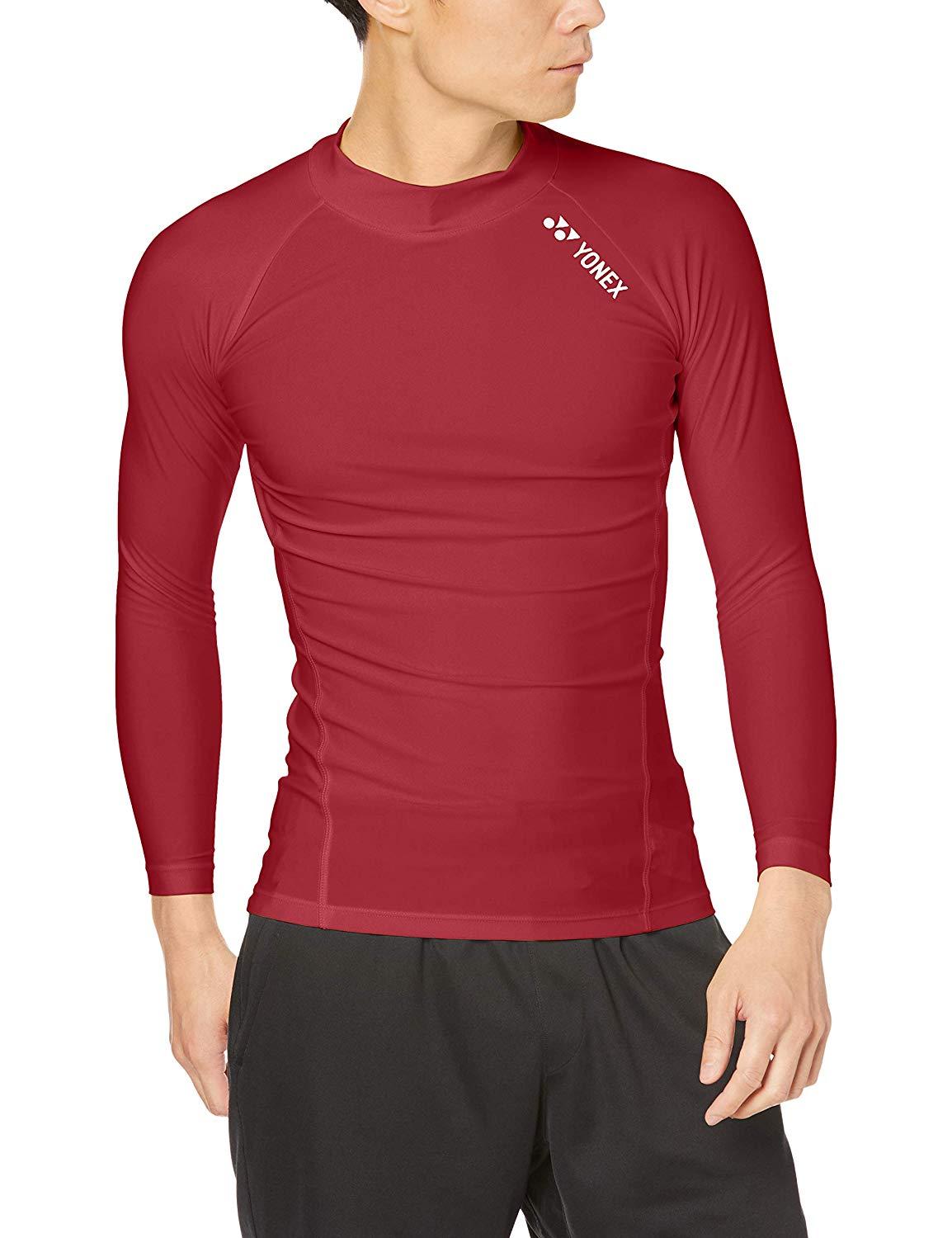 YONEX ヨネックス ユニハイネックナガソデシャツ (STBF1015) [色 : ワインレッド] [サイズ : M]