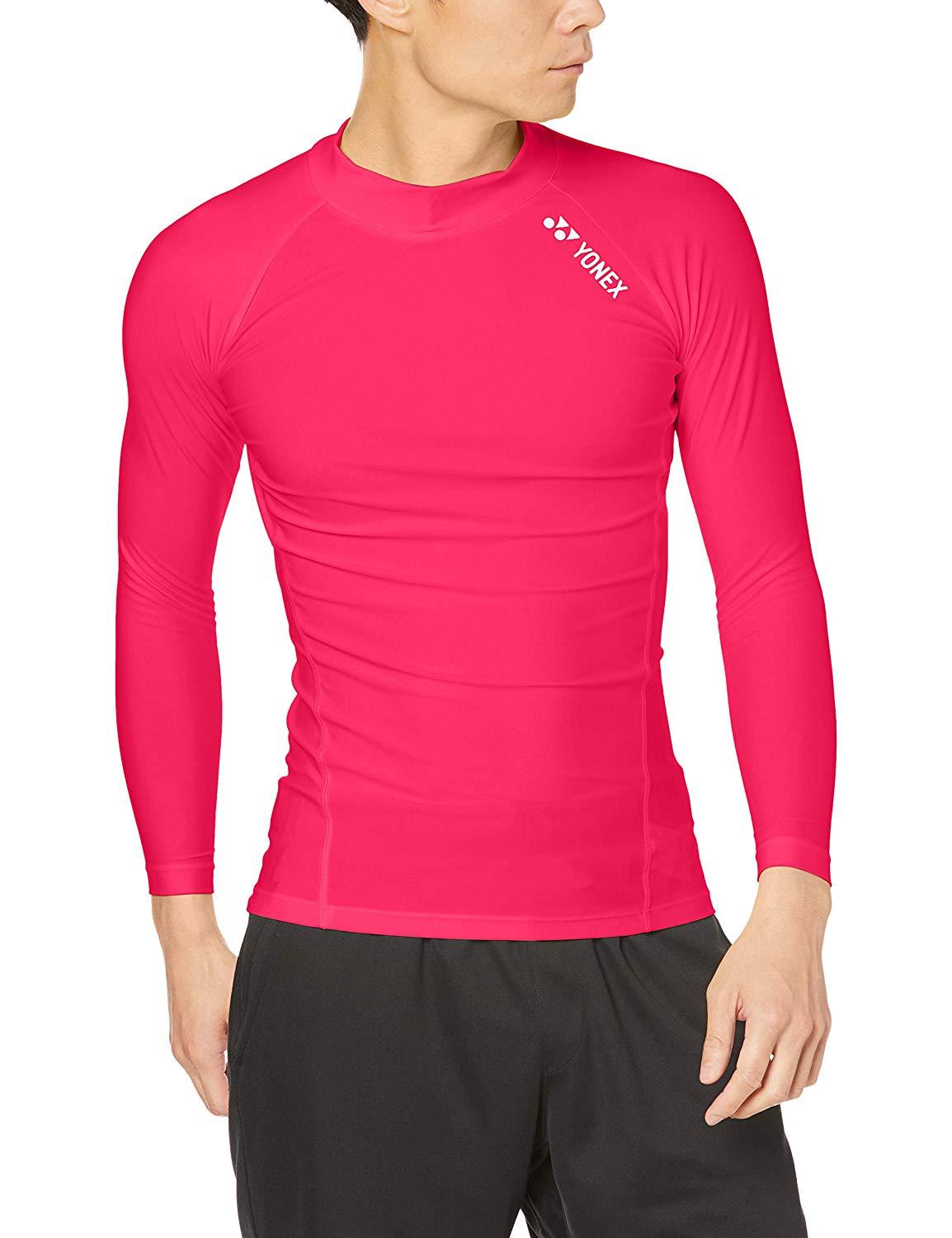 YONEX ヨネックス ユニハイネックナガソデシャツ (STBF1015) [色 : ブライトピンク] [サイズ : XO]