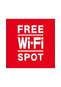 のぼり屋(Noboriya) デコレーションシール FREE Wi-Fi SPOT 大 赤 24977 (1384769)