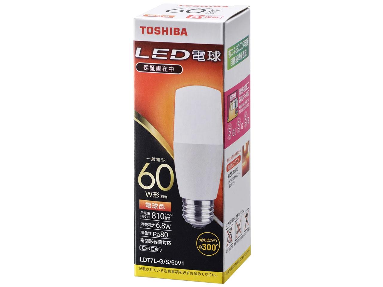 NVC Lighting LED電球 一般電球形 810lm（電球色相当）TOSHIBA LDT7L-G/S/60V1
