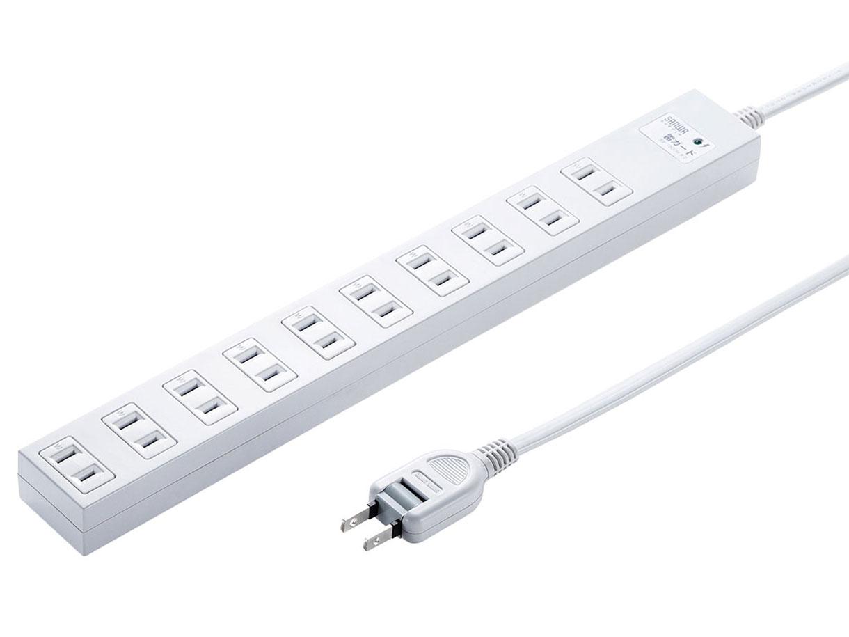 SANWASUPPLY サンワサプライ サンワサプライ 雷ガードタップ 2P・10個口 3m TAP-SP217-3(TAP-SP217-3)