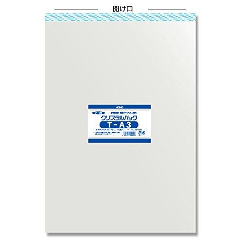 シモジマ HEIKO OPP袋 クリスタルパック T-A3 (テープ付き) 100枚 006742300 1パック(100枚入)