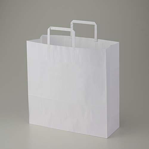 シモジマ 手提げ紙袋 25チャームバッグ 平手 3才 晒白無地 50枚 003262520 1パック(50枚入)