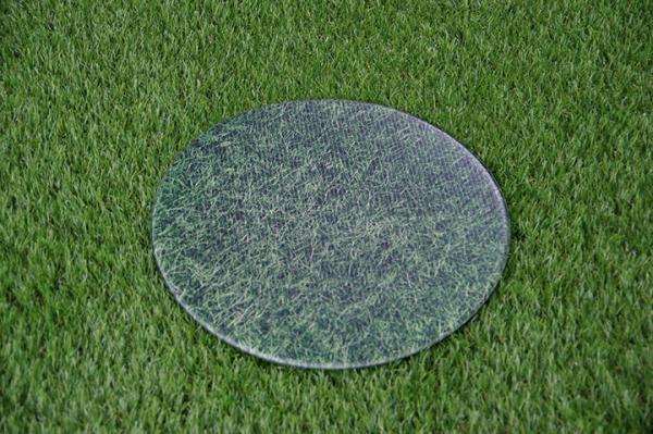 イケヒコ チェアパッド PVC使用 芝生 約38cm丸 円形 裏:すべりにくい