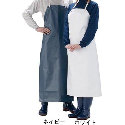 カジメイク 1900 ターポリン胸付前掛 紺 L 1900