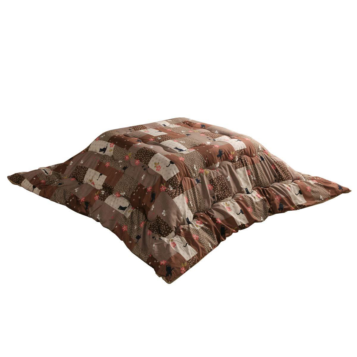 イケヒコ・コーポレーション (AB024) 和柄 こたつ布団セット 正方形 『はなね』 ブラウン 約190×190cm