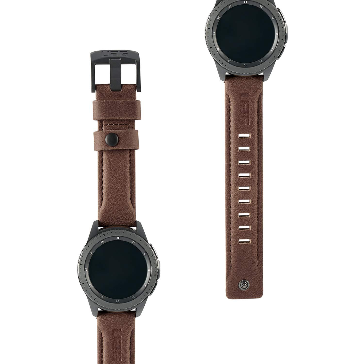 URBAN ARMOR GEAR UAG社製 Galaxy Watchバンド 42mm用 LEATHERシリーズ(ブラウン)(UAG-GWSL-BR)