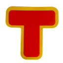 セーフラン(SAFERUN) フロア表示(高耐久タイプ) T字型 赤色 10枚セット 10945 (1474376)