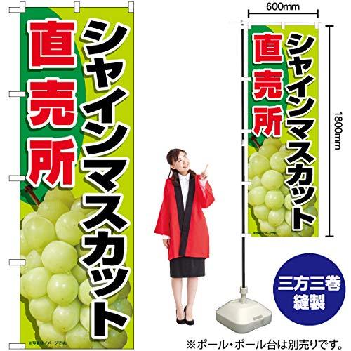 NOBORIYA のぼり屋 Nのぼり シャインマスカット直売所 MTM W600×H1800mm 81283 (1490106)