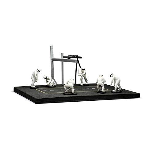 ixo/イクソ ピットストップ メカニックセット メカニックフィギュア6体、支柱＆ケーブル ホワイト 1/43..