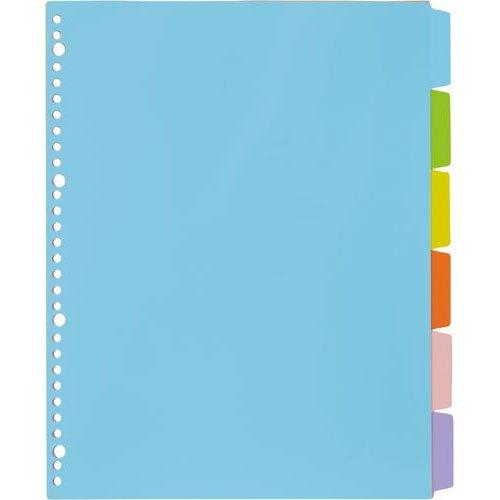 カウネット PP製カラー仕切カードA4縦 30穴 6山