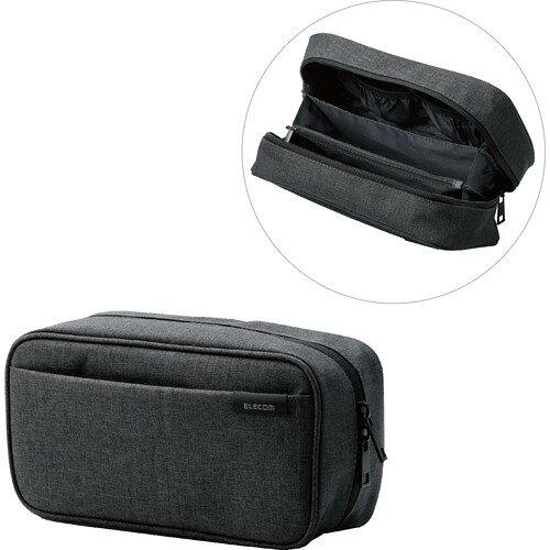 ELECOM エレコム ガジェットポーチ/オーガナイズポーチ/ストレージタイプ/ブラック(BMA-GP14BK)