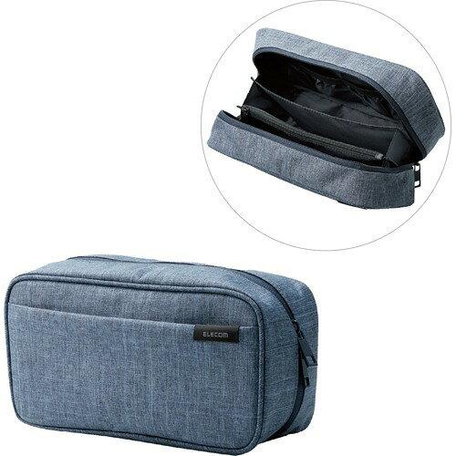 ELECOM エレコム ガジェットポーチ/オーガナイズポーチ/ストレージタイプ/ネイビー(BMA-GP14NV)