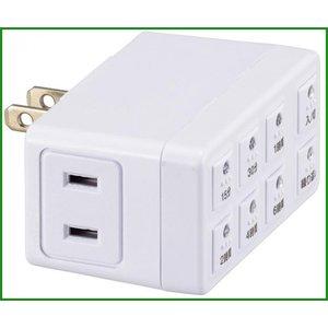 OHM オーム電機 ボタン式デジタルタイマー(ホワイト) HS-AB6H