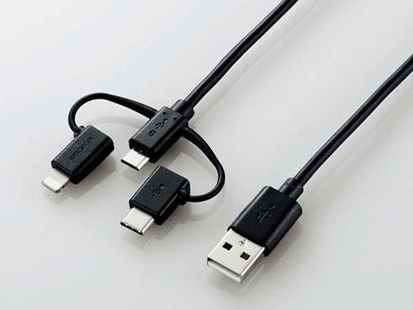 &nbsp;メーカー&nbsp;ELECOM エレコム&nbsp;商品カテゴリ&nbsp;携帯電話アクセサリ＞ケーブル・アダプター&nbsp;発送目安&nbsp;翌日までに発送（休業日除く）&nbsp;お支払方法&nbsp;銀行振込・クレジットカード&nbsp;送料&nbsp;送料無料&nbsp;特記事項&nbsp;&nbsp;その他&nbsp;※※※※※※※※※※※※※※※※※ 仕様 ※※※※※※※※※※※※※※※※※製品タイプ 3in1 スマートフォン用USBケーブル対応機種 Lightningコネクタ搭載のiPhone/iPad/iPod、micro-BまたはType-Cコネクタ搭載のスマートフォン/タブレット