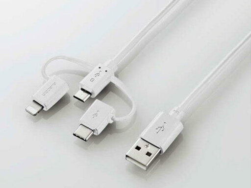 ELECOM エレコム スマートフォン用USBケーブル/3in1/microUSB+Type-C+Lightning1.2mWH(MPA-AMBLCAD12WH) ELECOM エレコム スマートフォン用USBケーブル/3in1/microUSB+Type-C+Lightning1.2mWH(MPA-AMBLCAD12WH)