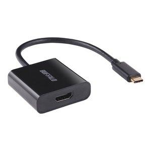 BUFFALO バッファロー ディスプレイ変換アダプタ USB Type-C-HDMI ブラック(BDCHDBK)