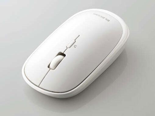 ELECOM エレコム BlueLEDマウス/薄型/Bluetooth対応/4ボタン/ポーチ付/ホワイト(M-TM10BBWH)