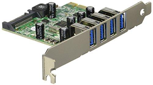 Startech 4 Port PCI Express PCIe SuperSpeed USB 3.0 Controller Card Adapter with UASP - SATA Power(PEXUSB3S4V)