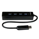 Startech 4 Port Portable SuperSpeed USB 3.0 Hub with Built-in Cable(ST4300PBU3)